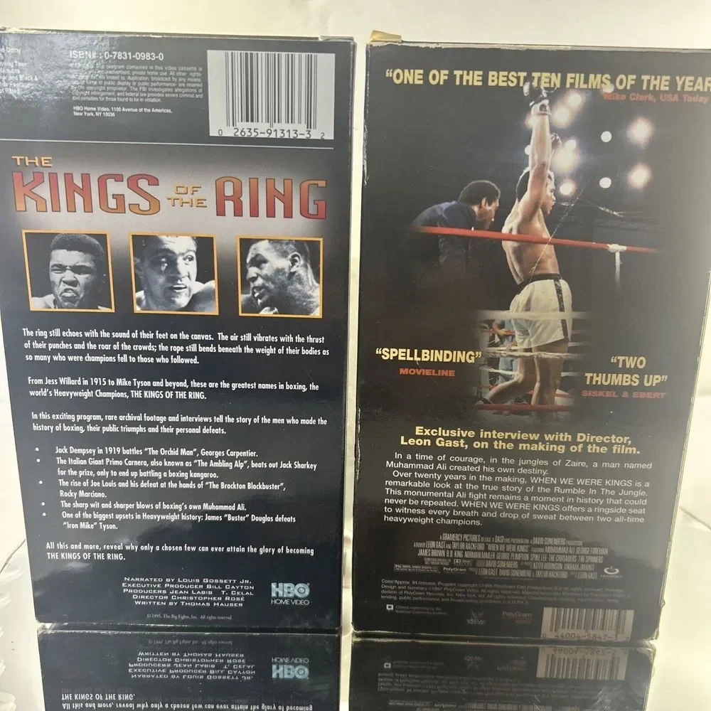 Lot Of 2 When We Were Kings Muhammad Ali Documentary VHS, Kings Of The Ring 1995